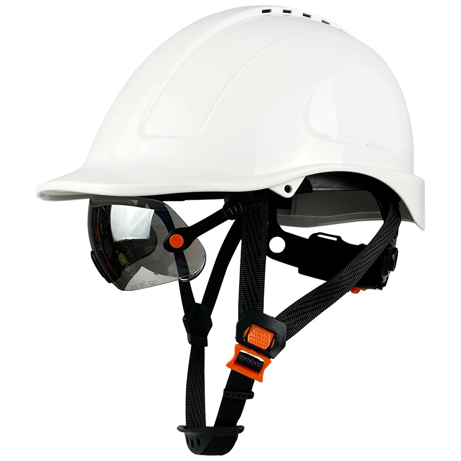 High-Quality ABS Construction Safety Helmet with Goggles And Visor ANSI Certified Industrial Work Hard Hat with Light Head Prote