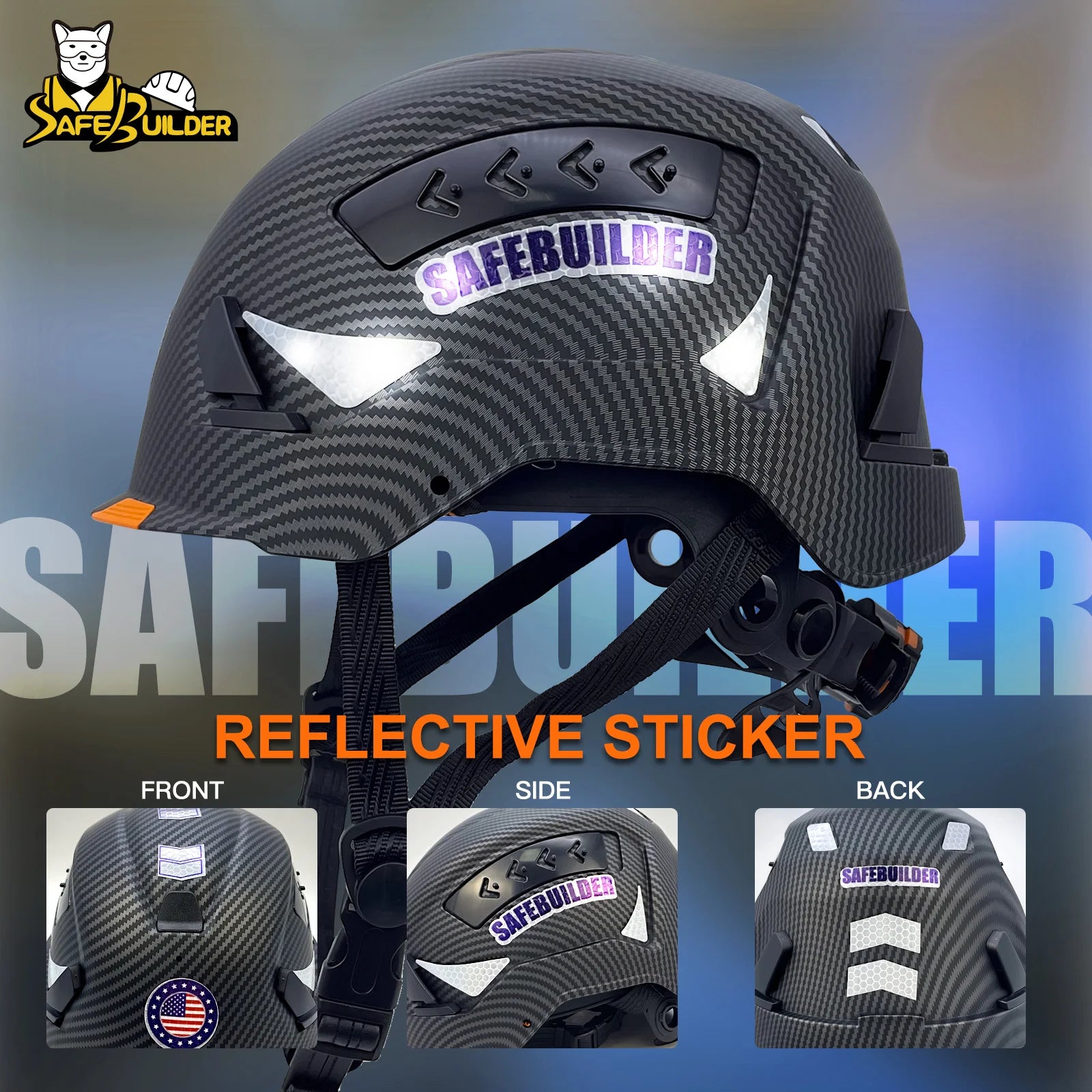 ABS Safety Helmet Hard Hats Industrial Work Hard Hats Adjustable Vents Head Protection Construction Hardhats ANSI