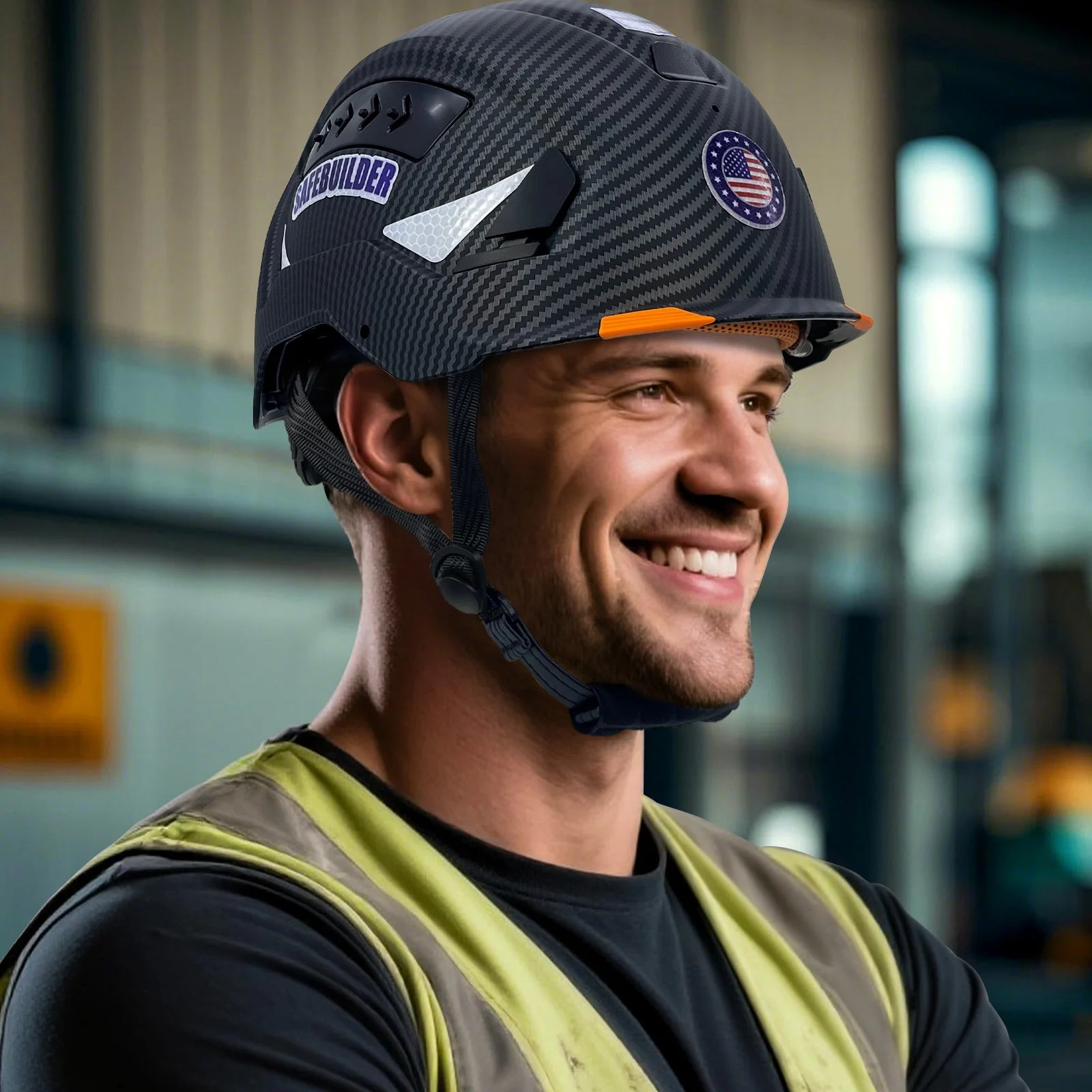 ABS Safety Helmet Hard Hats Industrial Work Hard Hats Adjustable Vents Head Protection Construction Hardhats ANSI