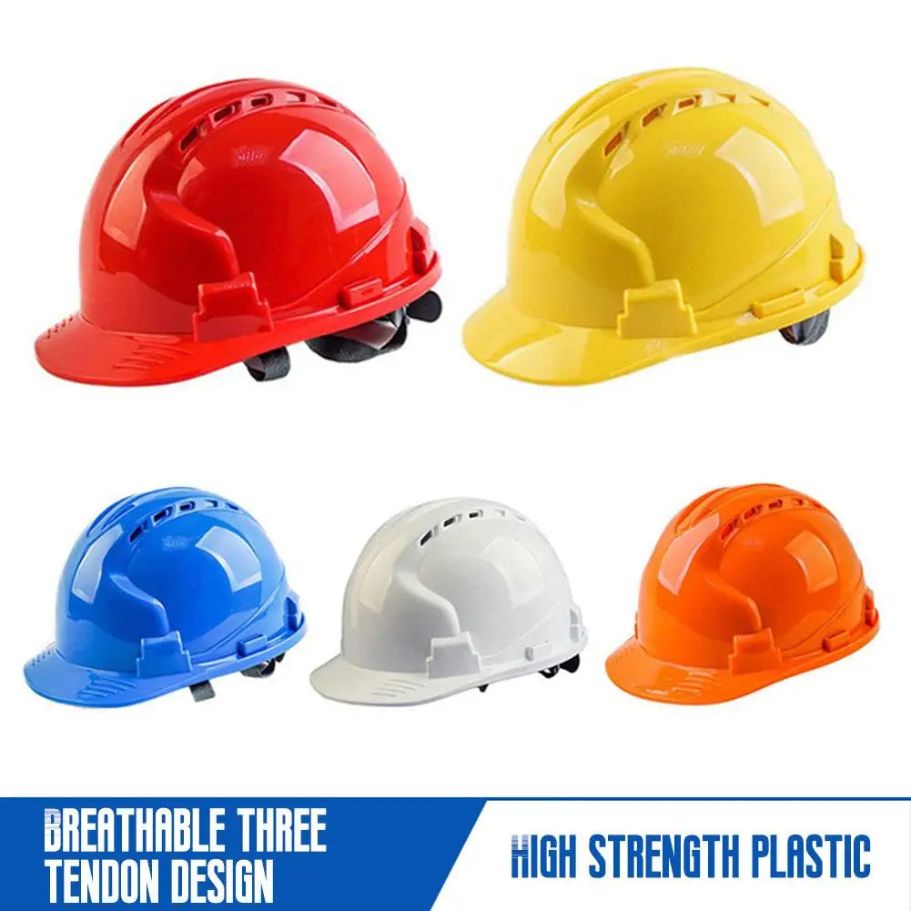 Construction Safety Helmet Hard Hat ABS Thicken Anti Strong Rolling Adjustable High-end Industrial Climbing Solid Color Helmet