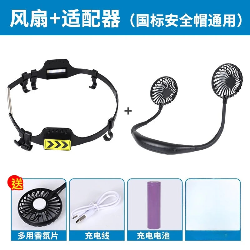 Hard Hat with Fan Construction Site Special Accessories Summer Sun Protection Helmet Men's Breathable Sun Hat Brim Sun Hat