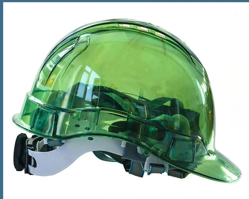 Transparent Safety Hard Hat Custom Printing Anti Impact Construction Helmet Electric Bike Riding OSHA ANSI Certified Visibility