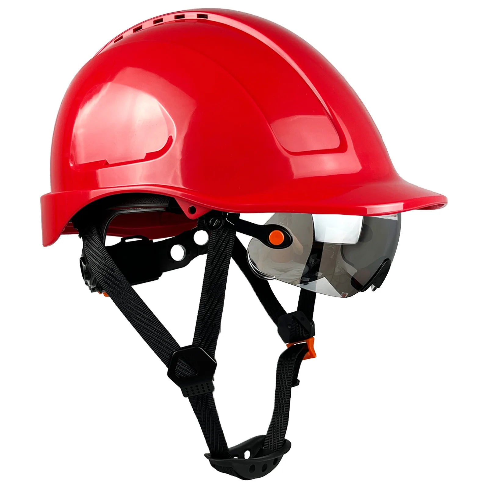 High-Quality ABS Construction Safety Helmet with Goggles And Visor ANSI Certified Industrial Work Hard Hat with Light Head Prote