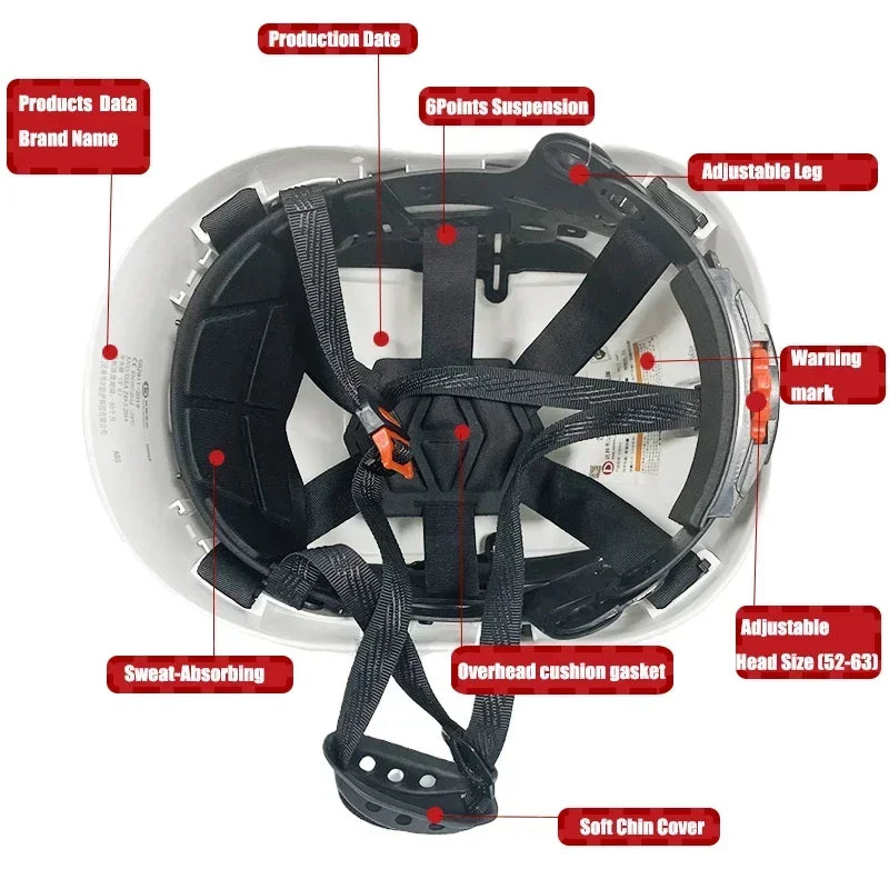 New Construction Safety Helmet With Built In Visor For Engineer CE ABS Hard Hat ANSI Industrial Work Cap Goggles Head Protection